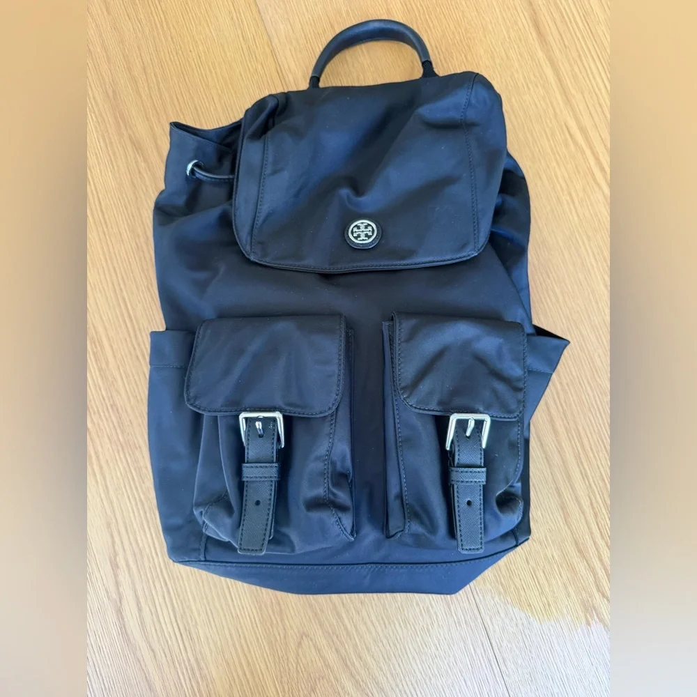Tory Burch Black Classic Mini Backpack - Picture 1 of 3